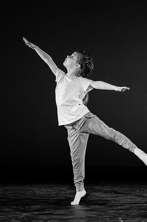 Ballet student in action