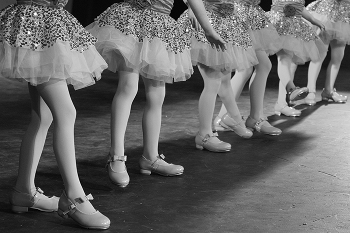 young tap dancers on stage