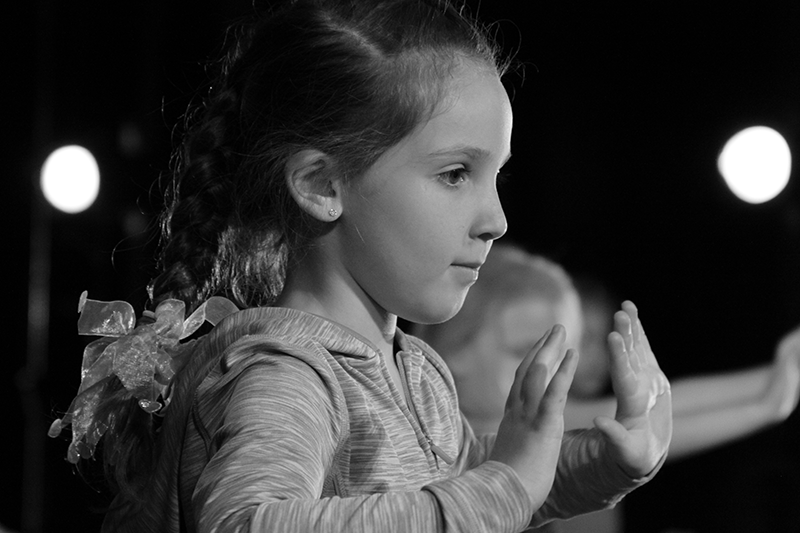 young tap dancer in costume