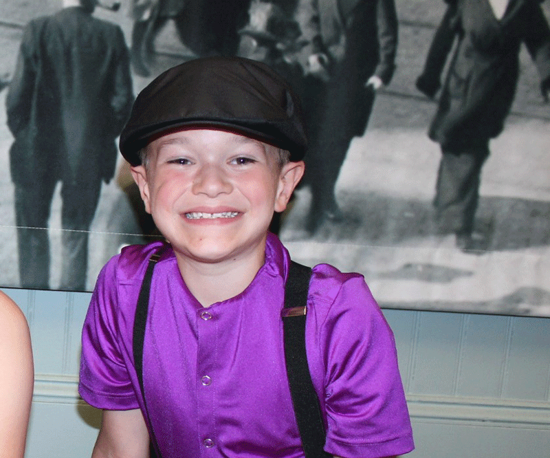 young tap dancer in costome